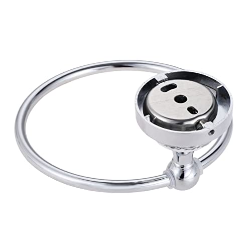 HIGOH Towel Racks,Towel Holder Bath Towel Holder, Bathroom Hand Towel, Silver Towel Hook Holder, Wall Mount Rack Blue & Porcelain Ceramic Base St