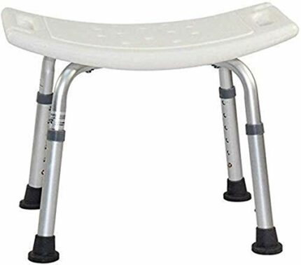 Bath Stools,Shower Stool Bath Chair Bath Seat Anti-Slip Adjustable Height Stable Lightweight Aluminum Handicapped Woman Wears 150Kg