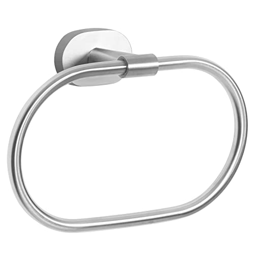 HouseAid Oval Towel Holder for Bathroom, Stainless Steel Towel Ring, Modern Bathroom Hand Towel Rack, Wall Mounted, Matte Black