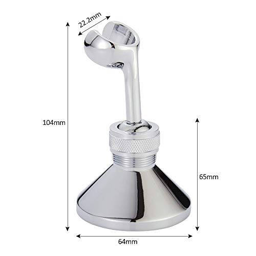 Queta Shower Holder Brass Swivel Adjustable Shower Head Holder Wall Mount Removable Hand Shower