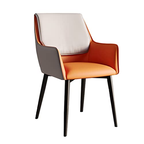 Kitchen Dining Room Furniture Chairs Modern PU Leather Dining Chairs with Armrests And High Back Padded Soft Seat for Office Lounge Dining Kitche