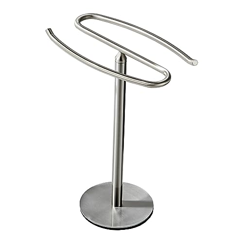 Matte Black Hand Towel Holder Stand, Free-Standing Towel Rack, SUS304 Stainless Steel Towel Bar Rack Stand, Tower Bar for Bathroom Kitchen Vanity