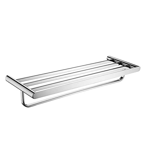 HIGOH Towel Racks,Bathroom Towel Rack Wall Mounted Towel Holder,Bathroom Accessories Chrome Towel Bar Shelf,Towel Holder Rack