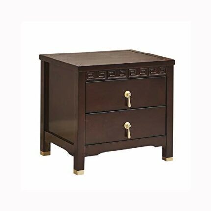LUKEO Solid Wood Bedside Table Simple Bedroom Locker, Solid Wood Bedside Table