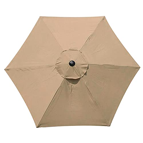 kemengsuer Replacement Parasol Cover, 2m/6 Ribs Polyester Fabric Waterproof Patio Umbrella Parasol Cover, Garden Parasol Canopy Cover Garden Shad