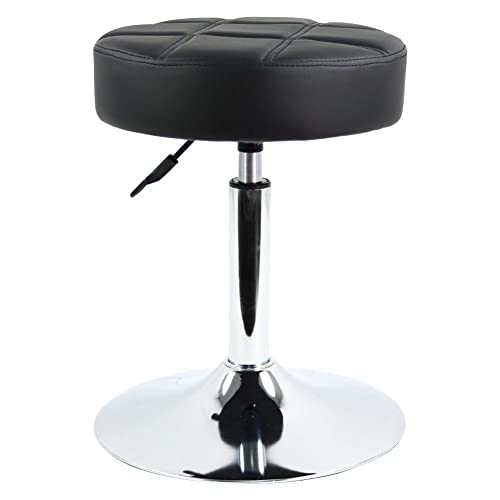 FURWOO Round PU Leather Salon Massage Chair Adjustable Swivel Stool Work Chair Hairdressing Work Stool Barber Shop Beauty Salon Nail Beauty Chair