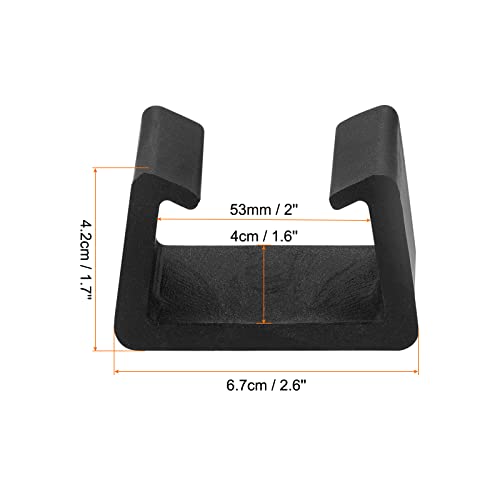 PATIKIL Patio Furniture Clips, 8 Pack 53mm Dia Sofa Rattan Furniture Clamps Wicker Fixed Connection Chair Fasteners for Outdoor Garden, Black