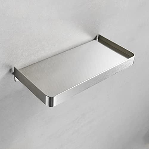 JJZXD Punch Free 304 Stainless Steel Mobile Phone Holder Bathroom Shelf (Color : Svart)