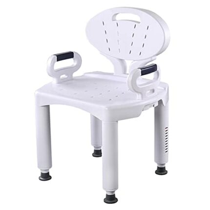 WANGZI Home Elderly Bath Chair Shower Chair Handicapped Bath Chair Pregnant Woman Shower Chair Bathroom Non-Slip Stool,White