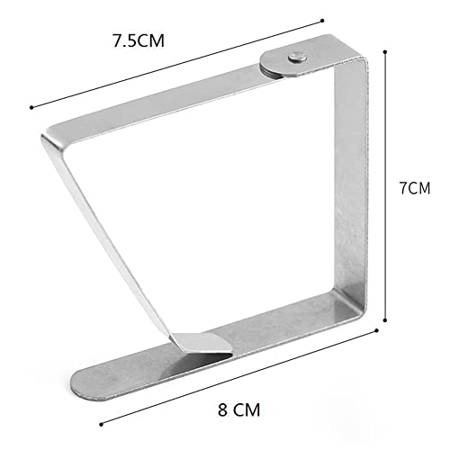 Geoyien Outdoor Tablecloth Clamps, Tablecloth Clips, 12 Pieces Tablecloth Clips for Tables, Adjusting Firmly Fixed, Easy Clean, Stainless Steel,