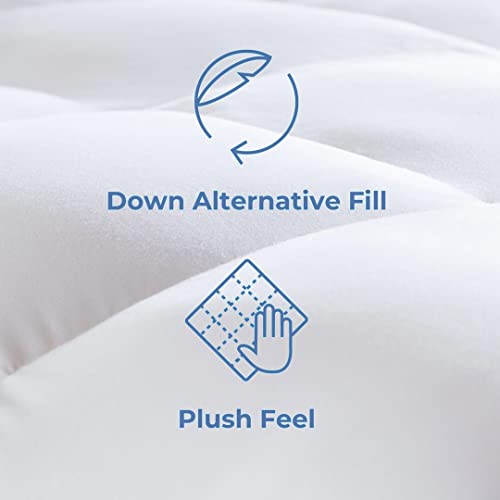 OpulentDreams Mattress Topper with 400-Gsm Filling - 30 CM Extra Deep - Soft and Extra Thick (Double)