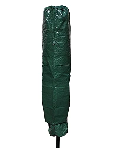 Garden mile Green Waterproof Parasol Umbrella Cover - Large Size Garden Rotary Air Dryer Covers - Heavy Duty UV Protected Cantilever Parasol Cove