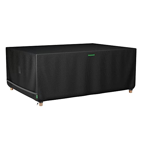 KINGARDEN Patio Garden Furniture Covers Waterproof with Air Vent 242x182x100cm Upgraded 600D Cube Furniture Set Covers Heavy Duty Oxford Fabric W