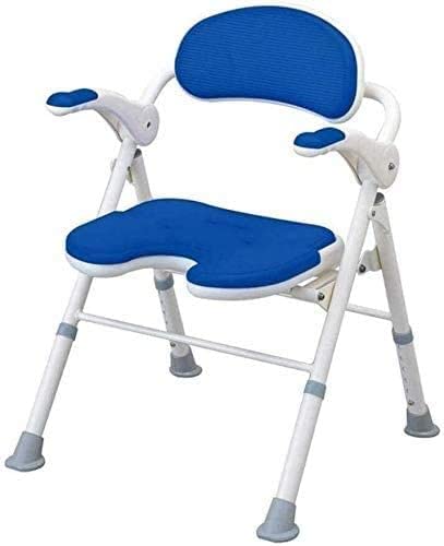 taimowei Height Adjustable Folding Shower Stool, Removable Shower Chair Bench Bathing Aid Back Armrest 150Kg,Household Goods