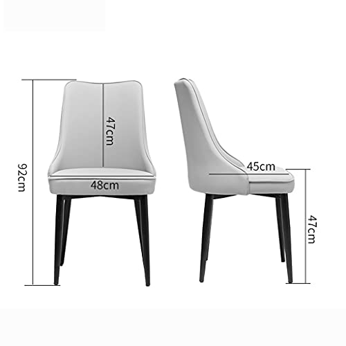 Kitchen Dining Room Furniture Chairs Kitchen Dining Chairs Set Of 2 Water Proof PU Leather Lounge Chair with Carbon Steel Feet for Living Room Be