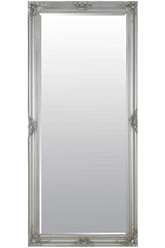Barcelona Trading Kingsbury Large Classic Style Shabby Chic Frame Leaner/Wall Mirror-74cm (29") by 161cm (63.5"), Silver