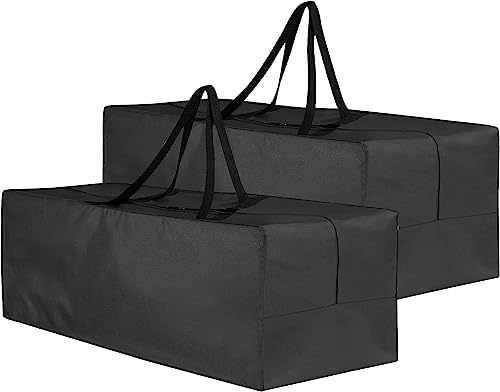 Garden Cushion Storage Bag Waterproof Outdoor Furniture Cushion Storage Bag 173x76x51cm Large Patio Storage Bag with Handle and Zipper