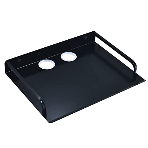 HNVNER Wall Mounted Router Shelf, Small Projector Wall Stand Metal TV Box Bracket Floating Shelf For Media Boxes/Blu-Ray Players/Satellite TV Box