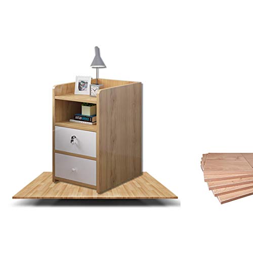 JYDQM Nordic Creative Solid Wood Bedside Table, Household Bedside Table Bedroom Storage Furniture
