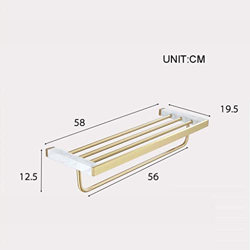 HIGOH Towel Racks,Bathroom Towel Rack Wall Mounted Towel Holder,Bathroom Accessories,Brushed Bathroom Shelf,Towel Rack,Towel Hanger,Towel Holder