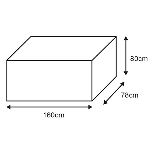greemotion Garden Bench Cover - Dark Grey Love Seat Cover - Outdoor Bench Cover - 160 x 78 x 80 cm - Garden Furniture - Garden Accessories - Heav