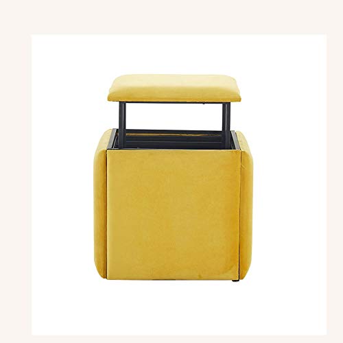 LUKEO Cube Sofa Stool Living Room Dresser Changing Shoes Stool Ottoman Folding Stool Set Space Saving