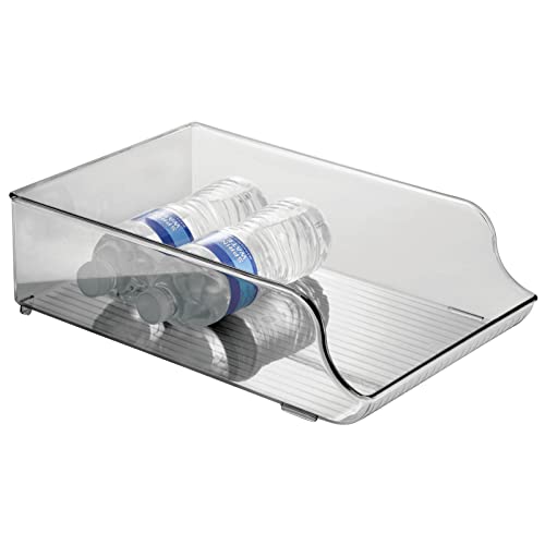 mDesign Plastic Bottle Rack - Bottle Holder - Wine Bottle Holder - Wine Bottle Storage - Water Bottles and Other Drinks - for Worktop or Kitchen