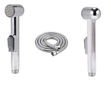 Universal bargin Muslim SHATAFF with Shower Hose Chrome Bidet Hose Douche Hand Shower Spray Toilet Hand Held Bidet Spray Kit with Brass Shut Off