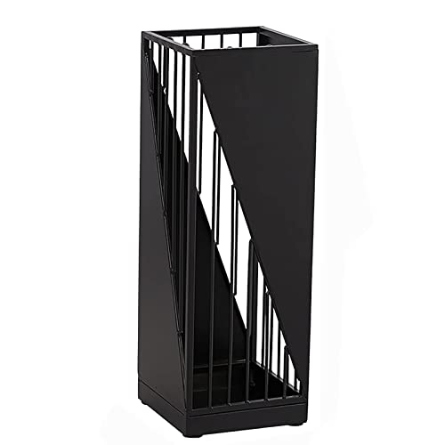 FBITE Umbrella Stands,Nordic Creative Style, Rust Proof Umbrella Rack with Drip Tray and Hooks, for Bars Apartment Patio Dorm Room Hallway/White