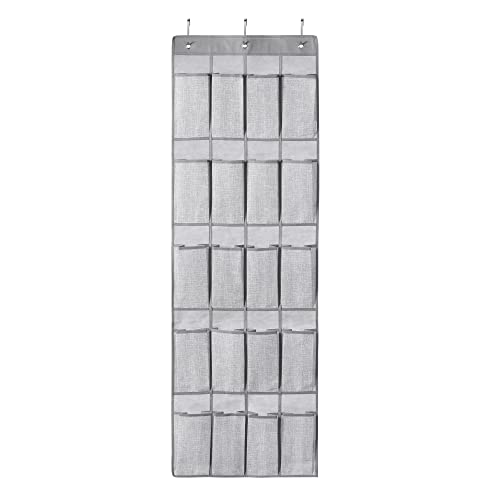 Navaris Over Door Shoe Storage - Hanging Shoe Organiser For Cupboards And Wardrobes - Hanging Shoe Rack - Behind Door Space Saving Organizer - Li