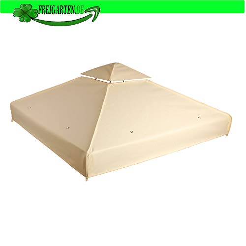 freigarten.de - Replacement Roof for Gazebo 3 x 3 m Waterproof Panama PVC Soft 370 g/m² Extra Strong Model 1