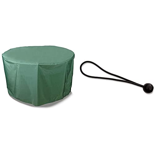 Bosmere Protector 6000 6-8 Seat Circular Patio Set Cover - Grey, U523 & Furniture Cover Bungee Ties, Pack of 10, Black, A510