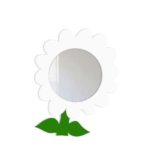 Mungai Mirrors 15cm Flower Acrylic Mirror, Silver
