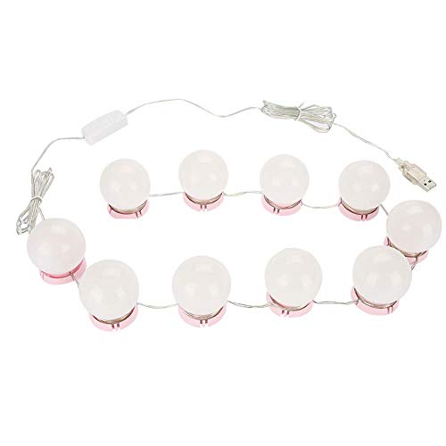 Lighted Makeup Mirror, Led Light Tri-fold Vanity Mirror and 180 Degree Adjustable Bracket Travel Mirror, Different Magnifications, for Countertop