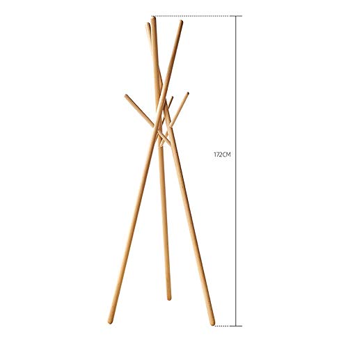 FOUNCY Coat Rack Freestanding Coat Stand Hat Coat Stand Heavy Bedroom Hallway Free StandingClothes Hat Rack Hangers Wooden Hanger