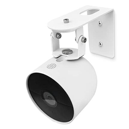 360 Degree Flexible Adjustment Wall Mount Holder Compatible with Google Nest Cam 2nd Generation,Metal Outdoor Wall Bracket Mounting Kit Camera Ac
