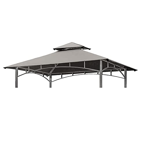 Grill Gazebo Replacement Canopy Top - Wonwon 5x8 Gazebo Roof Double Tiered Outdoor BBQ Roof Cover Grill Shelter Only Fit for Model L-GG001PST-F (