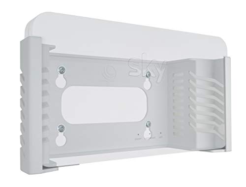 Q-View Latest Sky Q Booster Wall Mount Bracket (White) - Made in the UK - by Q-View (SE210UK, Plastic)