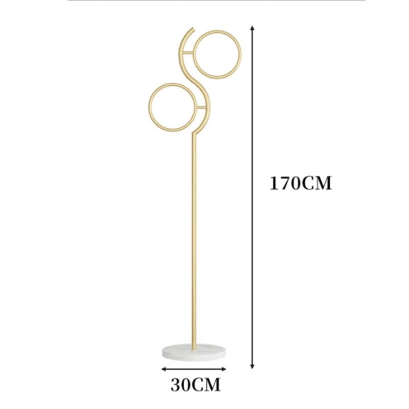maozi Floor Hall Golden Metal Clothes Hanger Standing Coat Rack Foot Garment Entrance Coat Rack Home Furnitur