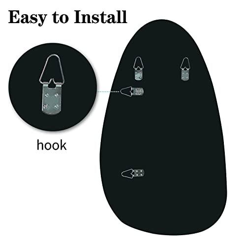 QDSSDECO Asymmetrical Wall Mounted Mirror, Irregular Wall Mirror, Decorative Shaped for Living Room, Bedroom, Entryway, 19.7"x33.5"