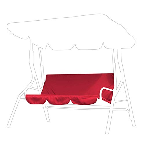 Swing Cushion, Multiple Colour Swing Waterproof Cushion Replacement 3‑Seat Chair Seat Cover for Outdoor Swing(black)