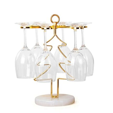 TFIIEXFL Wine Glass Holder, Christmas Tree Countertop Wine Glass Holder, Elegant Freestanding Table Top Goblet Wine Glass Holder