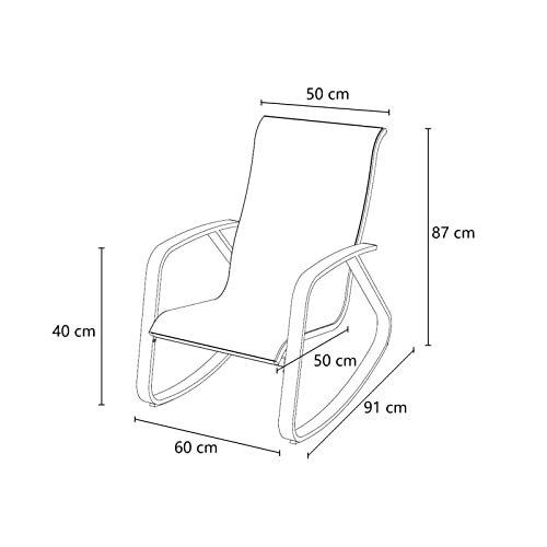 Grand patio Textilene Rocking Chair, Patio Rocker Seating, Weather Resistant, Lightweight, Relax Armchair for Indoor, Outdoor (Yellow, 1PC)
