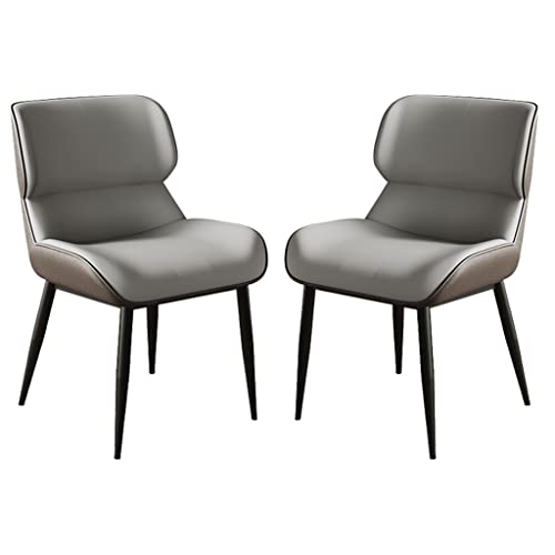 Kitchen Dining Room Furniture Chairs Kitchen Dining Chairs Set Of 2 Microfiber Leather Office Chair with Carbon Steel Metal Chair Legs for Lounge