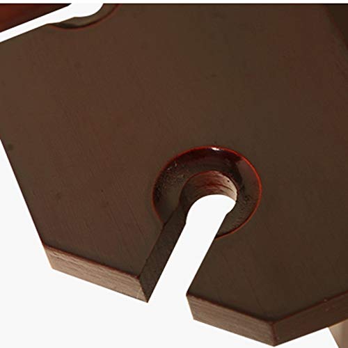 Yalych Countertop Triangle Shape Bamboo Wood Wine Rack - Table Top Wine Bottle Storage Slots for 4 Bottles 6 Wine Glass Rack Hanging Cup Holder -