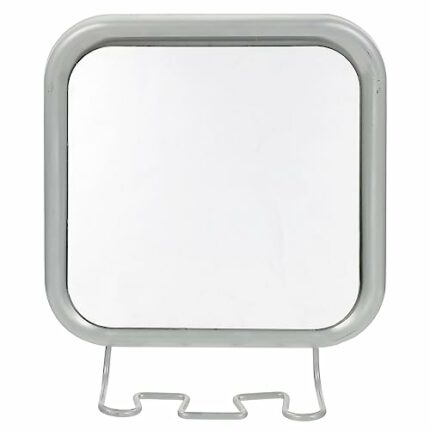 Zerodeko Shower Mirror Shaving Mirror with Hook Holder Suction Fogless Mirror Travel Makeup Mirror Wall Hanging Mirror Bathroom Organizer for Hom