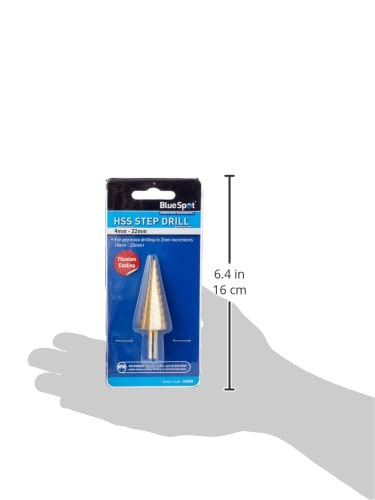BlueSpot Tools 32050 Step Drill (4-22 mm), Bronze