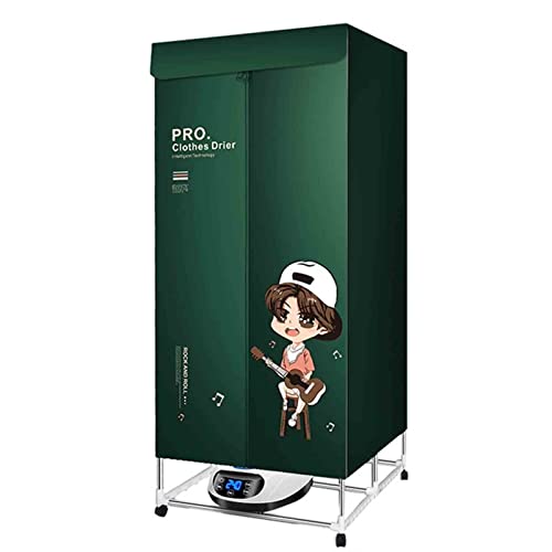 1500W Electric Dryer Rack, Household Large Capacity Multi-purpose Negative Ions Mini Clothes Dryer, for Car Rooms, RVs, Tents,Green,Large
