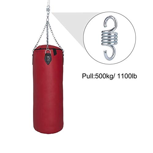 Heavy Duty Spring Hardened Galvanized Steel Extension Spring Capacity 500Kg/1100lbs for Hammock Hanging Chairs Porch Swings 2 Pcs