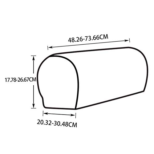 Yiran Armchair Arm Covers, 2pcs Armrest Cover Ultra Thick and Soft PU Leather Stretch Arm Cover for Recliners Sofas Chairs Elastic Waterproof Fur